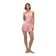 Cowl Neck Satin Camisole and Shorts Set
